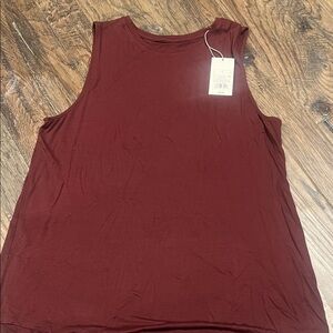 a new day Sleeveless Maroon Tank Top